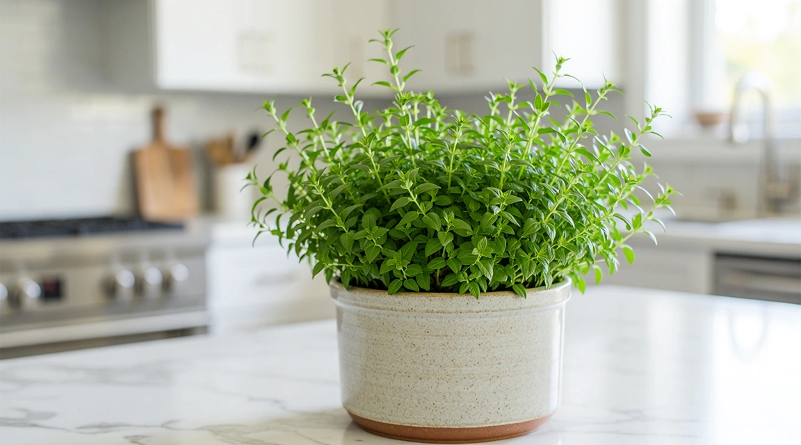 Frische Kräuter in einer Hamburger Küche